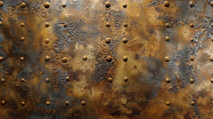 Metal old grunge copper bronze rusty texture, gold background effect wallpaper. Grunge metallic tile design, rustic marble stone texture, oxidation on iron plate.