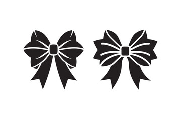 Black Bow Drawing silhouette vector illustration, Black Bow Drawing Images