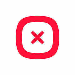 x cross mark error icon sign