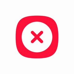 Obraz premium x cross mark error icon sign