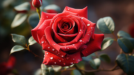 red rose photo generative ai