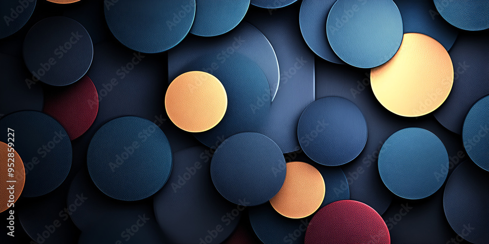 Aufkleber colorful abstract circles create a dynamic pattern set against a dark background, showcasing depth a