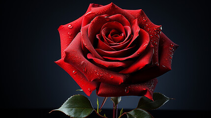 red rose photo generative ai
