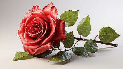 red rose photo generative ai