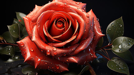 red rose photo generative ai