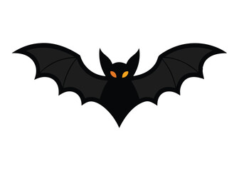 Fototapeta premium Halloween Flying Bat Vector Illustration on White Background, High-Quality Cartoon Style for Spooky and Fun Designs, Perfect for Halloween Decorations, Invitations, and Themed Projects