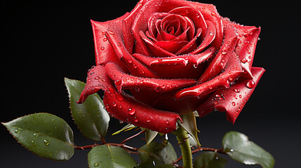 red rose photo generative ai