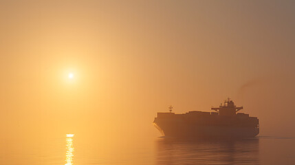 Obraz premium Massive Container Ship at Sea | Global Maritime Freight Transport and Logistics in Action