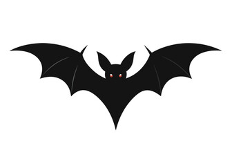 Fototapeta premium Halloween Flying Bat Vector Illustration on White Background, High-Quality Cartoon Style for Spooky and Fun Designs, Perfect for Halloween Decorations, Invitations, and Themed Projects