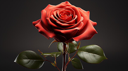 red rose photo generative ai