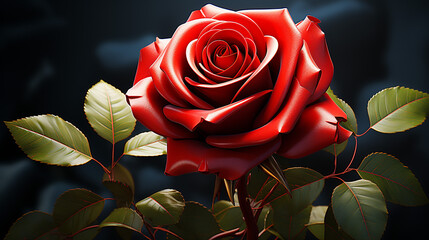 red rose photo generative ai