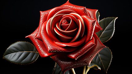 red rose photo generative ai