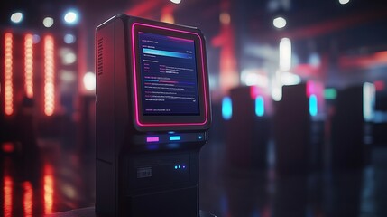 Obraz premium digital election booth 