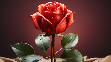 red rose photo generative ai