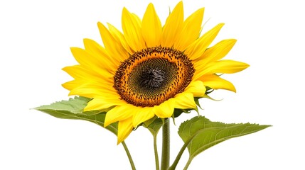 Obraz premium Isolated beautiful sunflower on white background