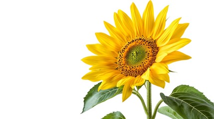 Obraz premium Isolated beautiful sunflower on white background
