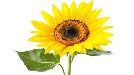 Obraz premium Isolated beautiful sunflower on white background