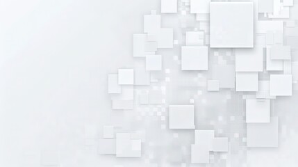Abstract Gray and White Background with Square Geometric Pattern, Vector Illustration for Technology, Science, and Business Concept Designs, Light Gray Color Scheme for Modern and Professional Use