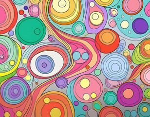 Fototapeta premium Bright Polka Dot Pattern Abstract and Playful Retro Design with Colorful Circles and Bold Background