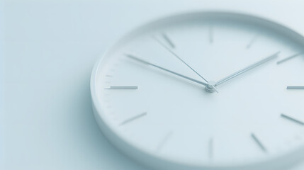 Macro Shot of Clock Face with Single Hand | Close-Up Detail of Timepiece with Minimalist Design