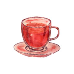 Herbal tea watercolor clipart