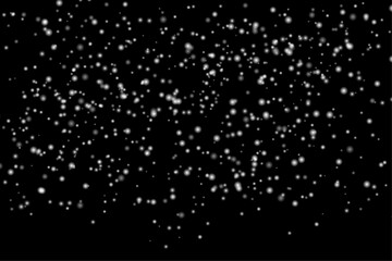 Vector heavy snowfall, snowflakes of different shapes and sizes. Snowflakes, snow background. heavy snowflakes falling from the sky