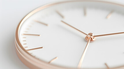 Macro Shot of Clock Face with Single Hand | Close-Up Detail of Timepiece with Minimalist Design