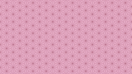 Japanese hexagram pattern. Asian hemp leaf pattern known as Asanoha wallpaper. 16:9 ratio.