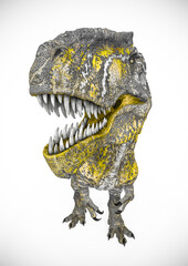 giganotosaurus id portrait on white background © DM7