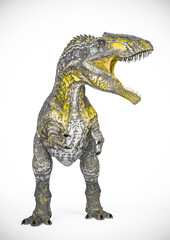 giganotosaurus is angry on white background © DM7