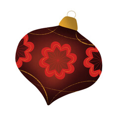 Red Chritmas decoration illustration hand drawn