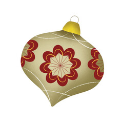 Christmas tree decoration, hand drawn