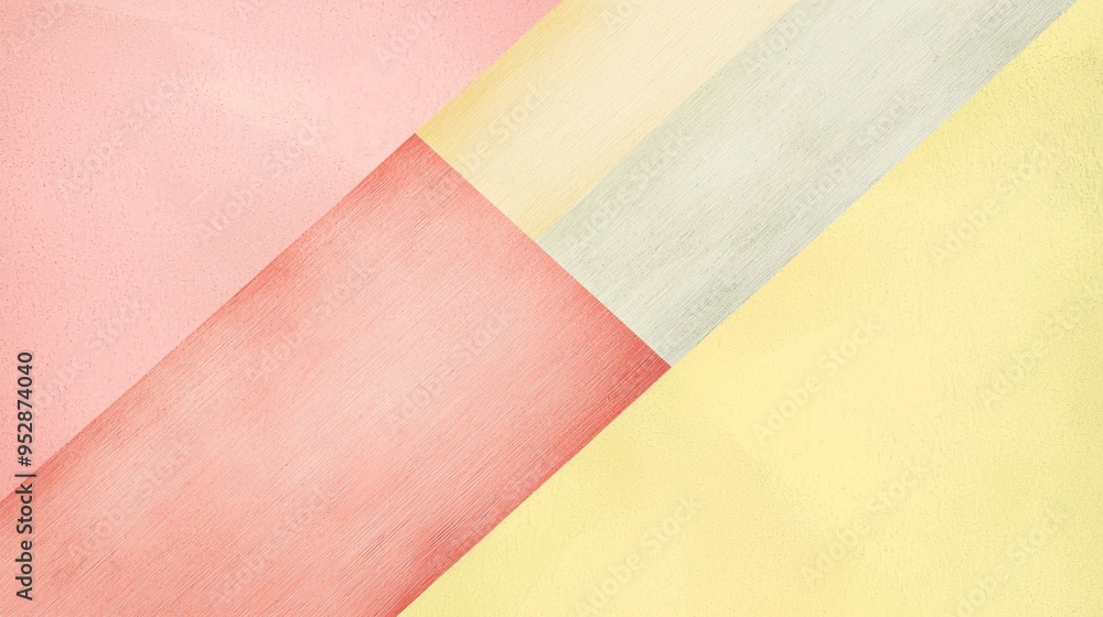 Poster four pastel colors with a textured surface are creating a geometric pattern, perfect for a backgroun