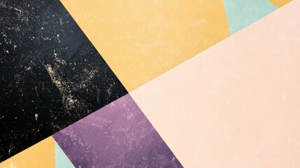 Geometric shapes in various pastel colors are creating a modern and stylish abstract background. The background is ideal for projects related to art, design, and style