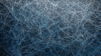 Fototapeta premium Intricate blue and white lines intertwine on a dark background, creating a sense of depth and complexity that would be perfect for any project needing a technological or abstract feel