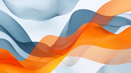 Obraz premium Abstract background design with flowing orange and blue waves. Perfect for websites, presentations, or any project that needs a touch of modern elegance