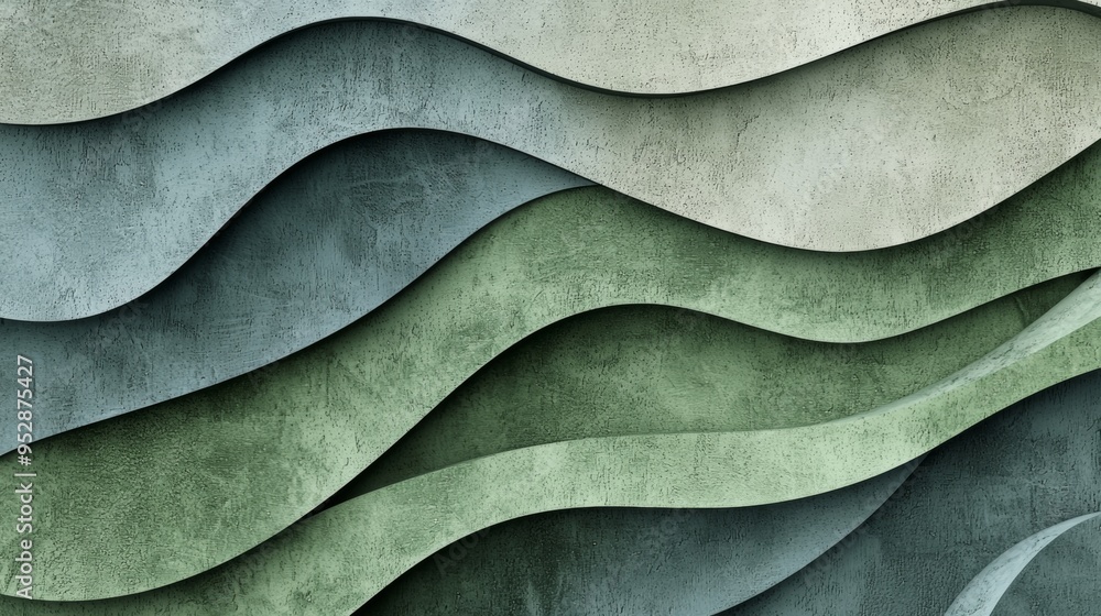 Poster abstract background showing a concrete wall with a wavy pattern, creating a stylish and modern archi
