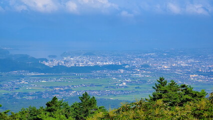 鳥取桝水高原からの米子市街方向1（8月）