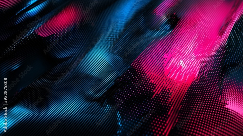 Poster flowing lines and particles create a vibrant digital background with a futuristic touch, perfect for
