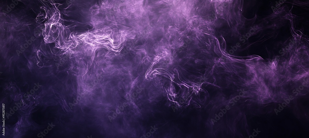 Poster a dynamic, abstract smoke pattern in dark tones with a large area for text