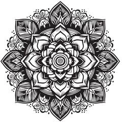 Big vector set of round patterns. Collection of geometrical mandalas. Boho ornament 