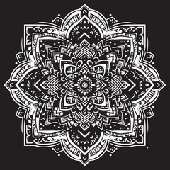 Big vector set of round patterns. Collection of geometrical mandalas. Boho ornament 