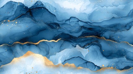 Fototapeta premium Alcohol Ink Abstract Suminagashi pattern. Gold Monochrome Marble Ink Patterns. Grey Watercolor Spread. Oily Pattern. Metal Diffusion Color. Color Marbling. Abstract Ink Art. Bright contrast colour.