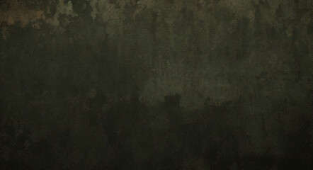 Fototapeta premium black dark jade emerald green grunge background old painted concrete wall plaster close up rough dirty grainy broken damaged distressed abandoned cracked or spooky scary horror concept design 