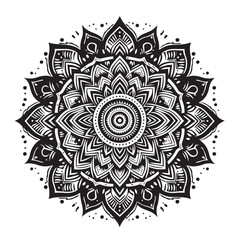 Big vector set of round patterns. Collection of geometrical mandalas. Boho ornament 