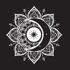 Big vector set of round patterns. Collection of geometrical mandalas. Boho ornament 