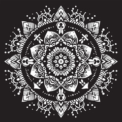 Big vector set of round patterns. Collection of geometrical mandalas. Boho ornament 