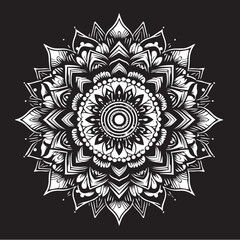 Big vector set of round patterns. Collection of geometrical mandalas. Boho ornament 