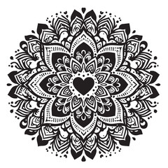 Big vector set of round patterns. Collection of geometrical mandalas. Boho ornament 