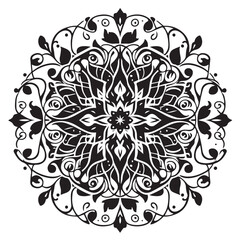 Big vector set of round patterns. Collection of geometrical mandalas. Boho ornament 